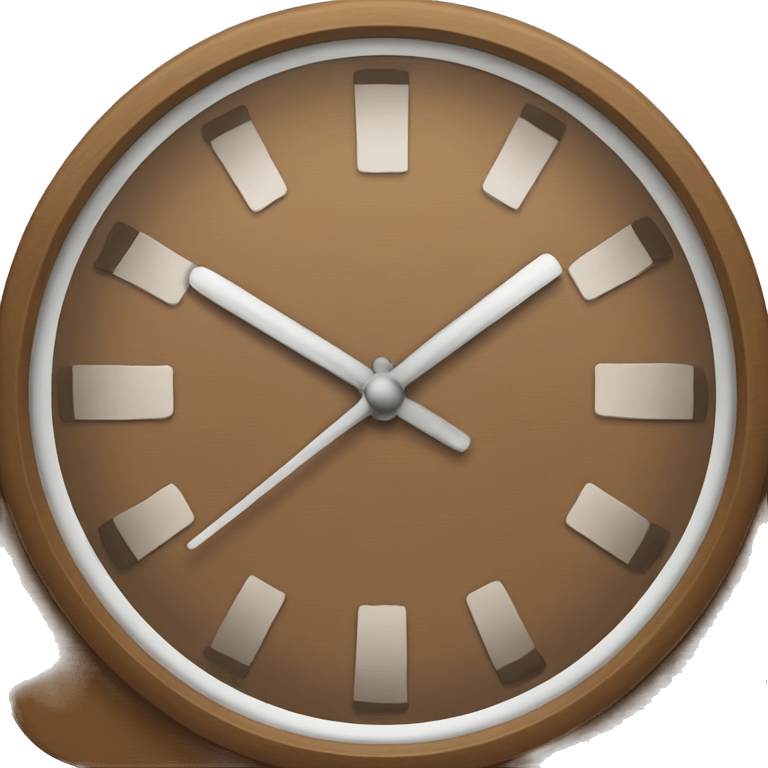 Brown clock emoji