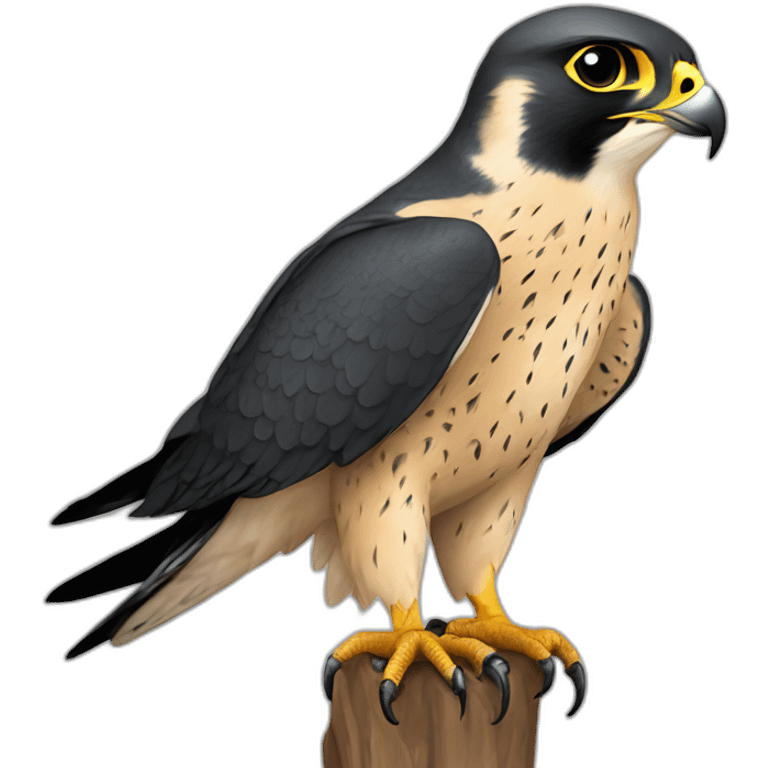 Peregrine falcon tattooed emoji