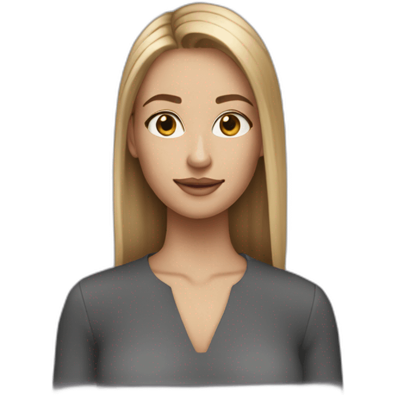 diana dark blonde straight hair emoji