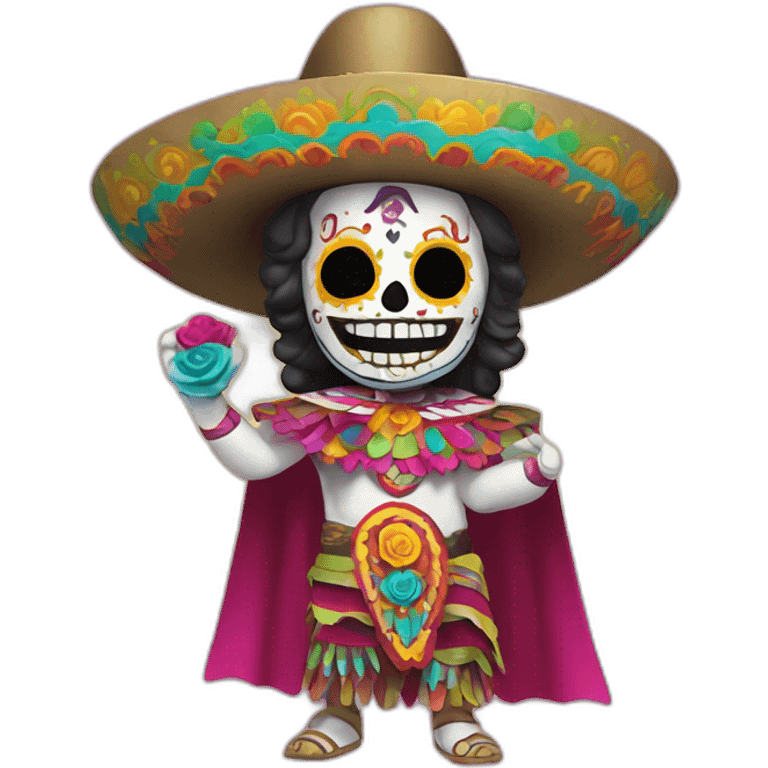 Colorful el muerte mexican smiling god emoji