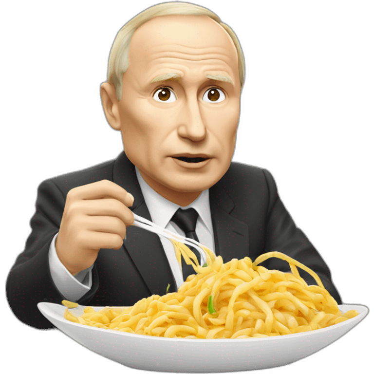 Vladimir Poutine qui mange des ramens emoji