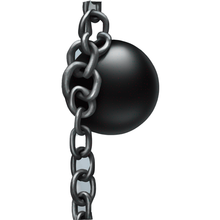 black ball and chain emoji