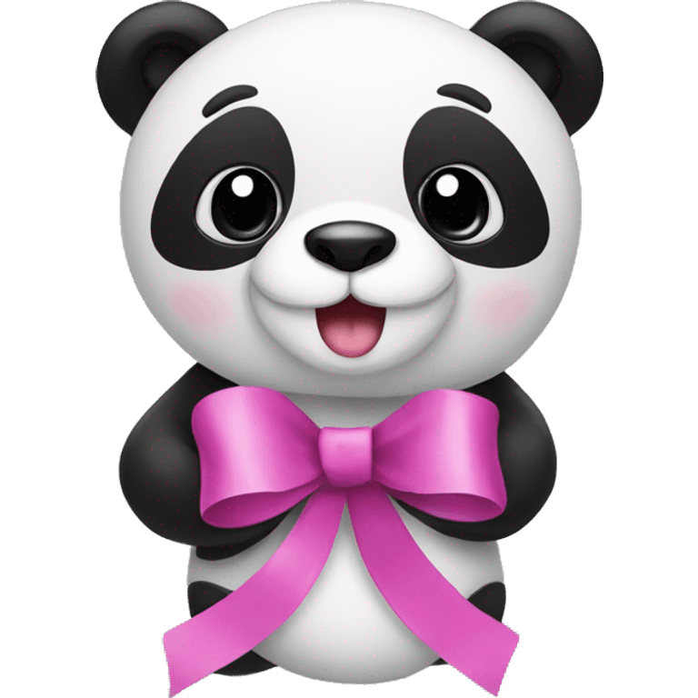 Panda with ribbon emoji