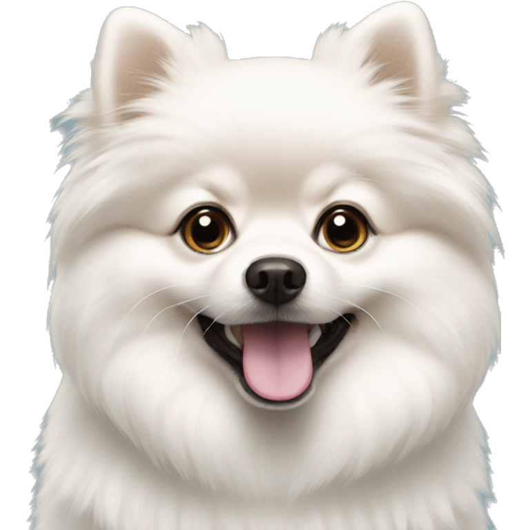 white pomeranian  emoji