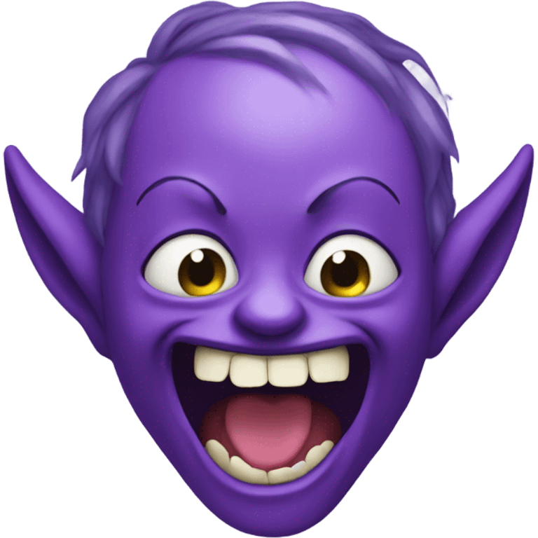 Crying Laughing purple imp emoji