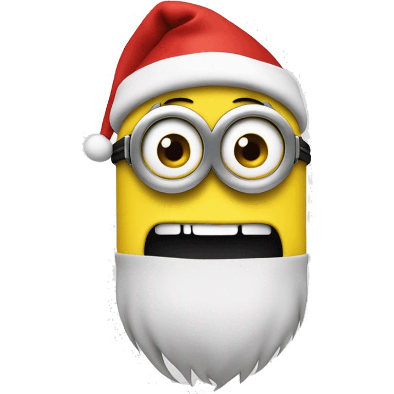 minion wearing santa hat emoji