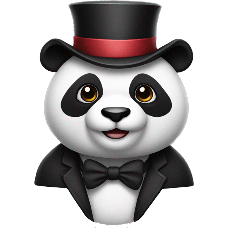 Panda with a top hat emoji