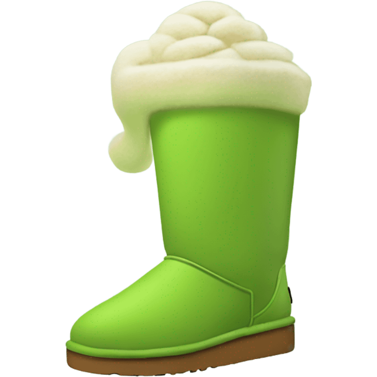 ugg boots and a matcha iced emoji