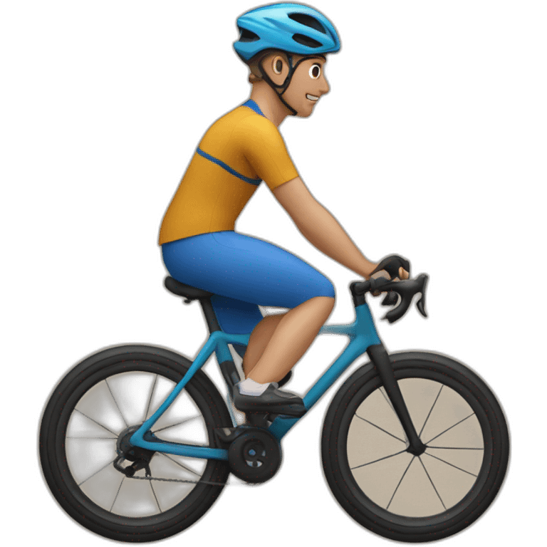 Cycliste en wheeling emoji