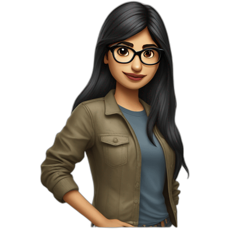 realistic Mia khalifa wearing clothes emoji