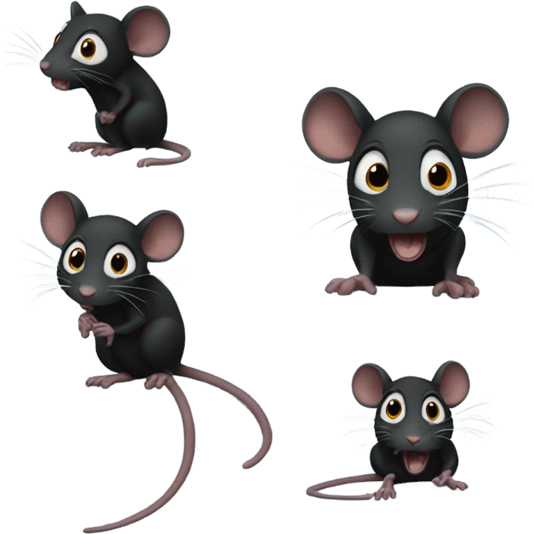 Black rat is in shock emoji