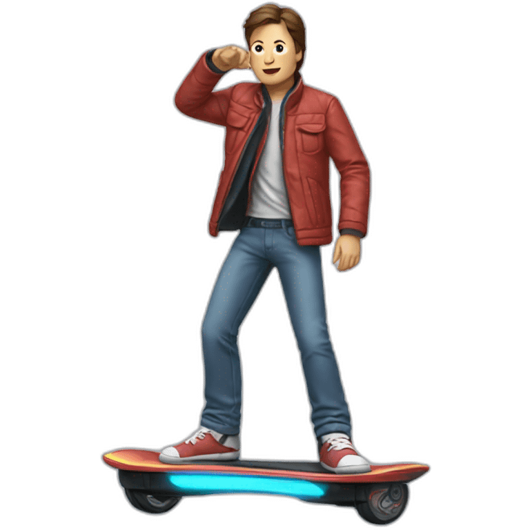 Marty McFly On hoverboard emoji