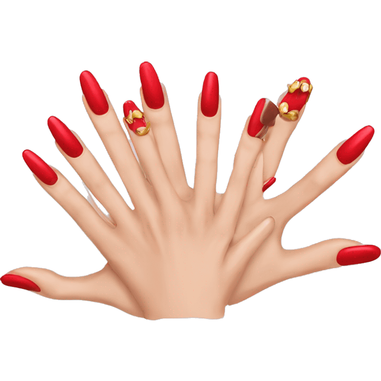 Red nails manicure emoji