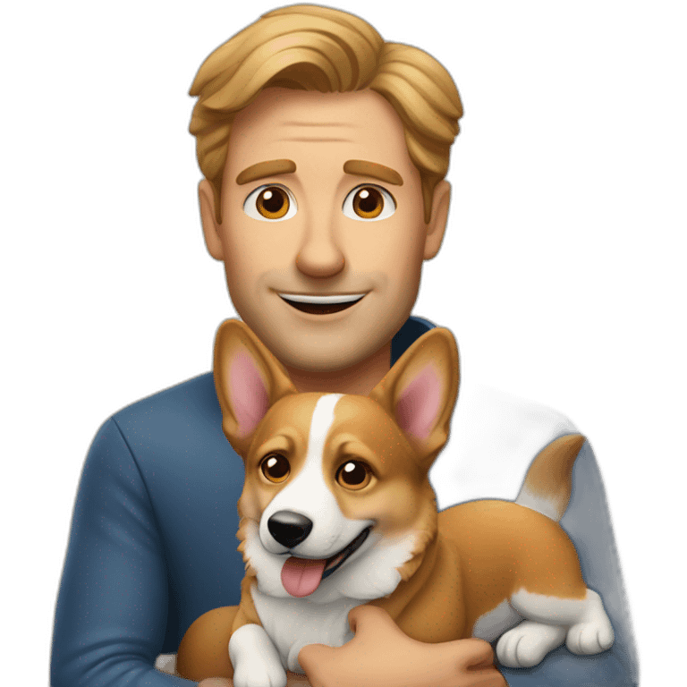 dutch man with corgi emoji