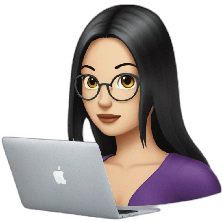 nico-robin-with-a-macbook emoji