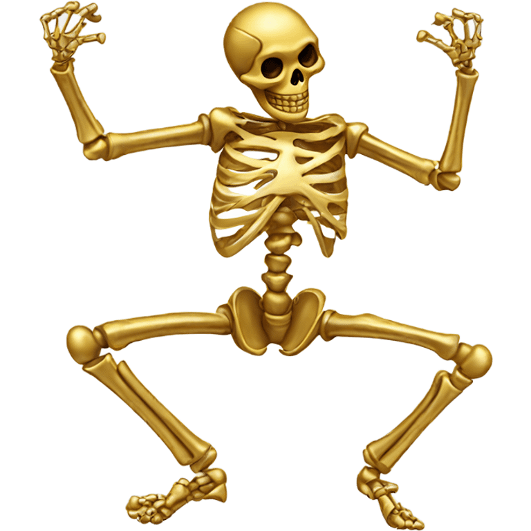 golden skeleton dancing emoji