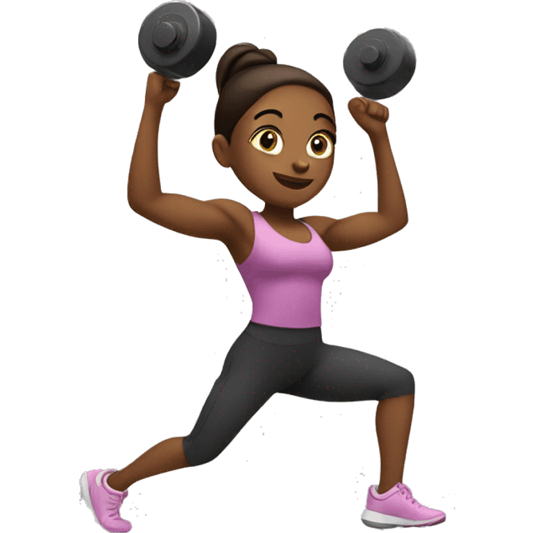 Girl working out emoji