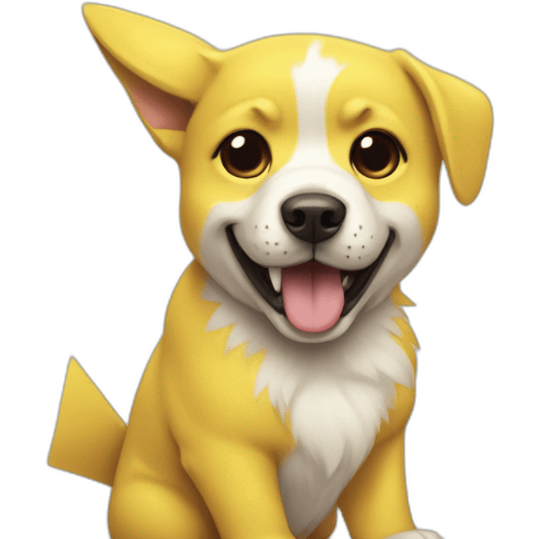 chien avec pikachu emoji