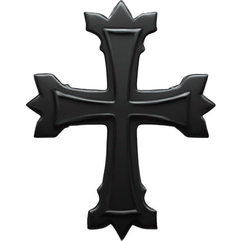 Black Steel cross emoji