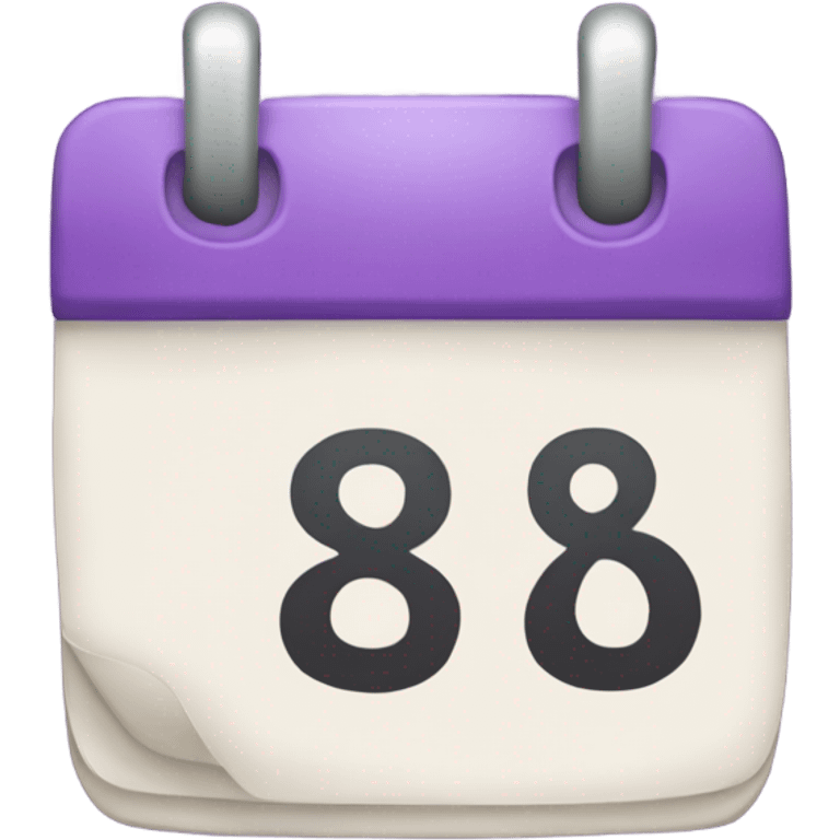 A calendar emoji showing February 8th  emoji