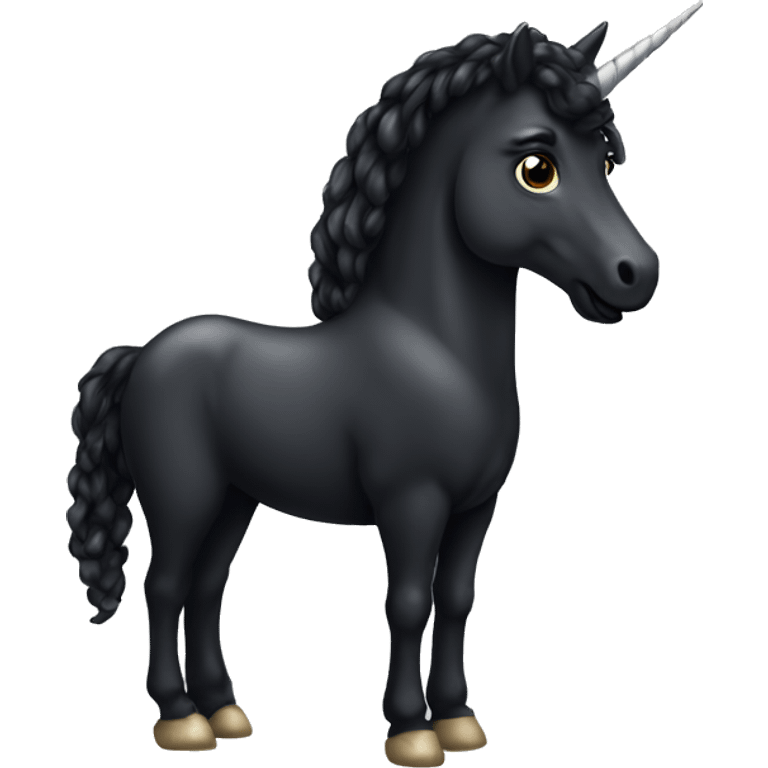 Black unicorn emoji