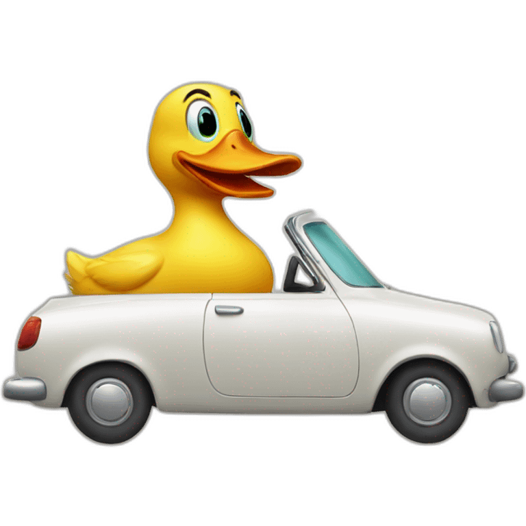 Duck in a car emoji