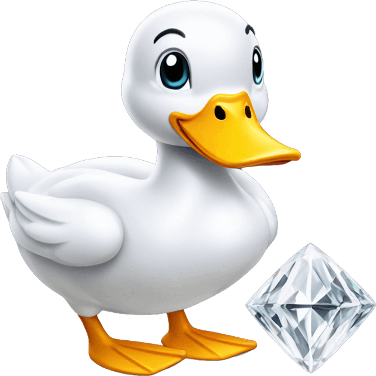 Duck shaped 56-carat diamond emoji