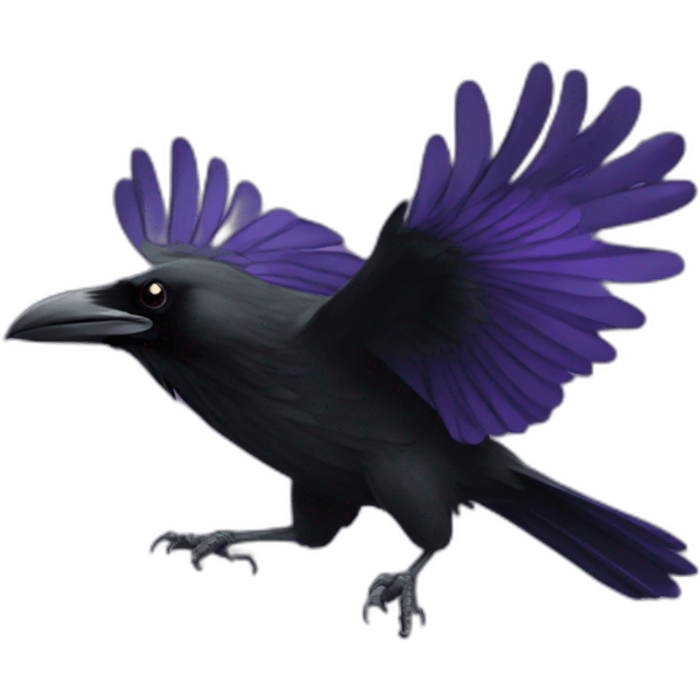 raven in flight emoji