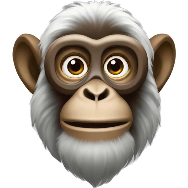 macaco de óculos  emoji