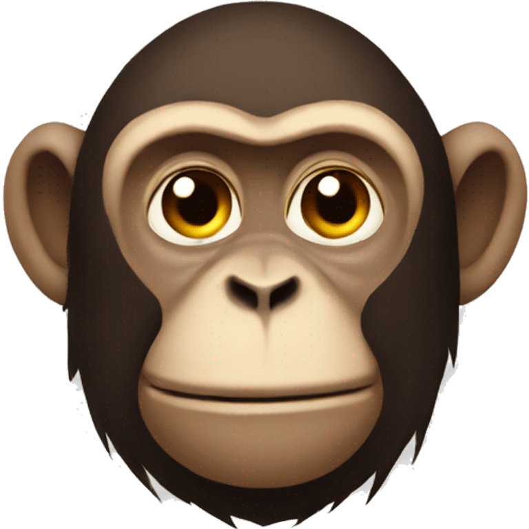 Round monkey emoji