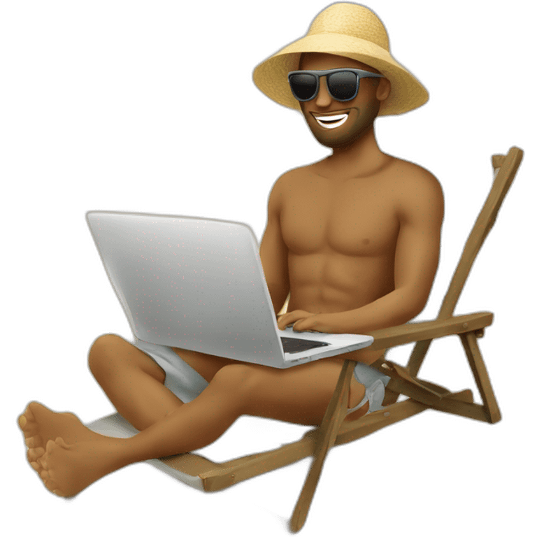 digital-nomad-working-at-beach emoji