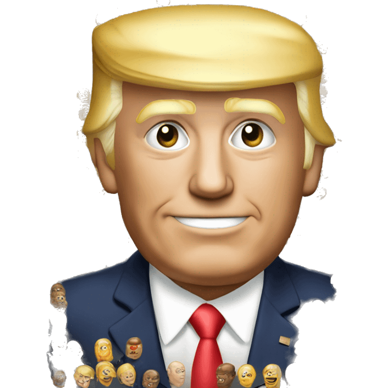 trump com um visto na mão emoji