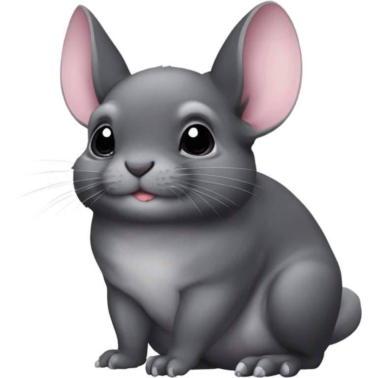 Black chinchilla with small cute hands emoji