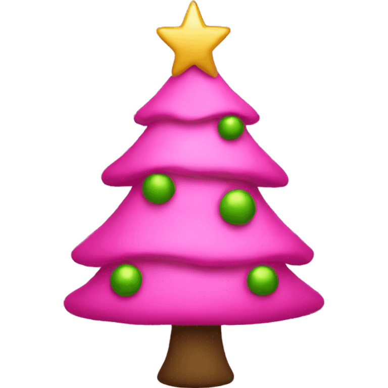 Christmas tree pink emoji