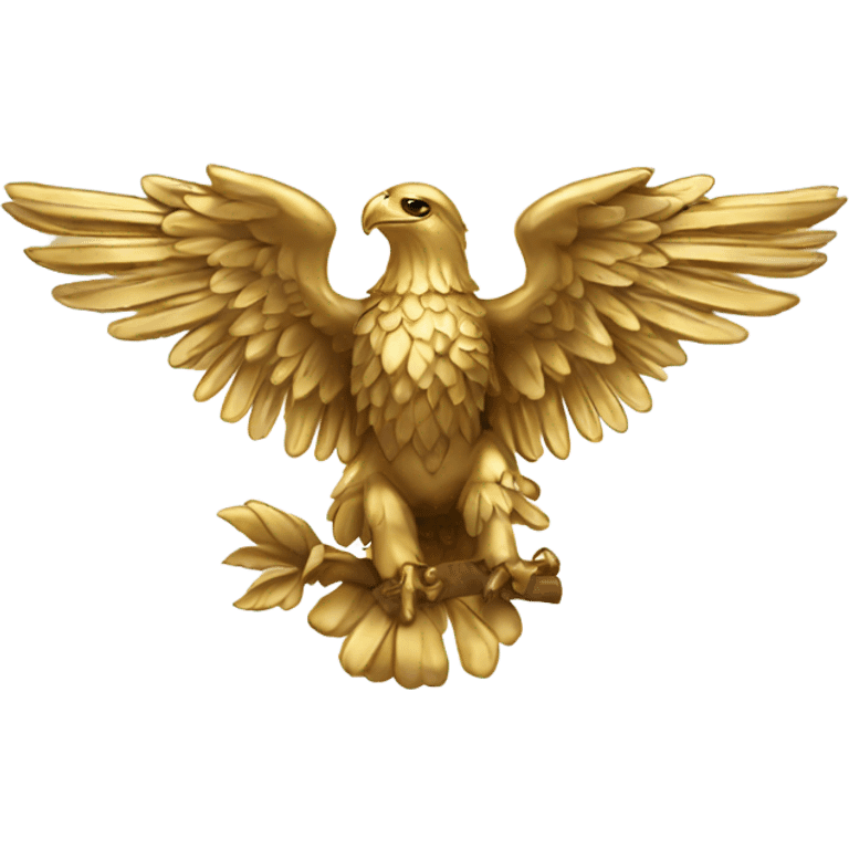 Gold floral eagle emoji