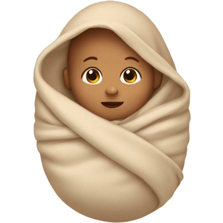 Tan baby in swaddle emoji