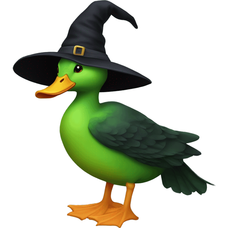 a witch green  duck emoji