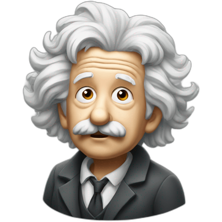 Albert einstein thinking emoji