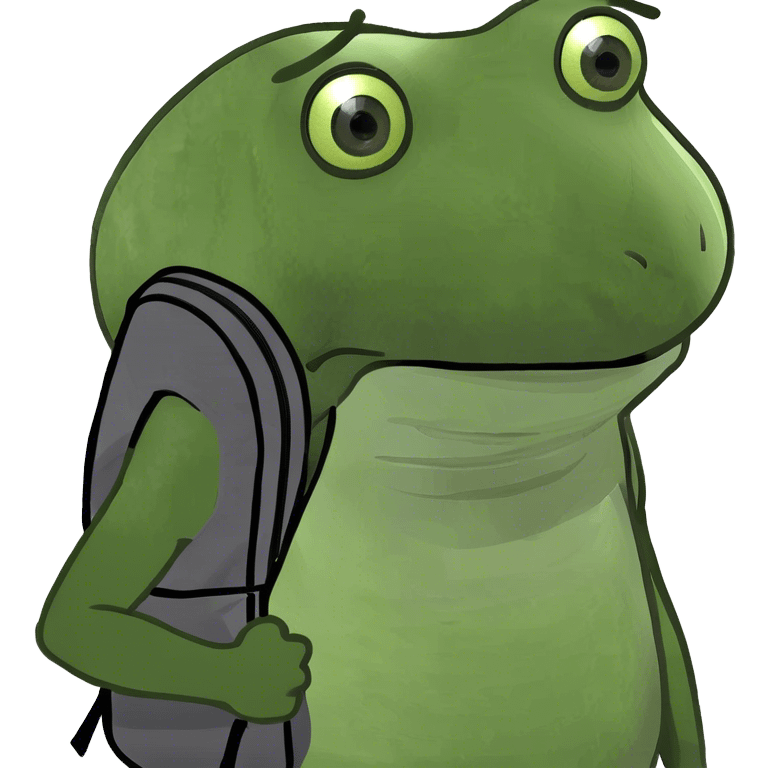 bufo wearing a backpack emoji