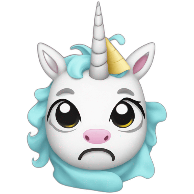 angry unicorn blanket  emoji