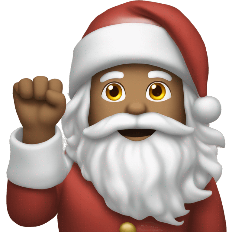 santa with a white brick emoji