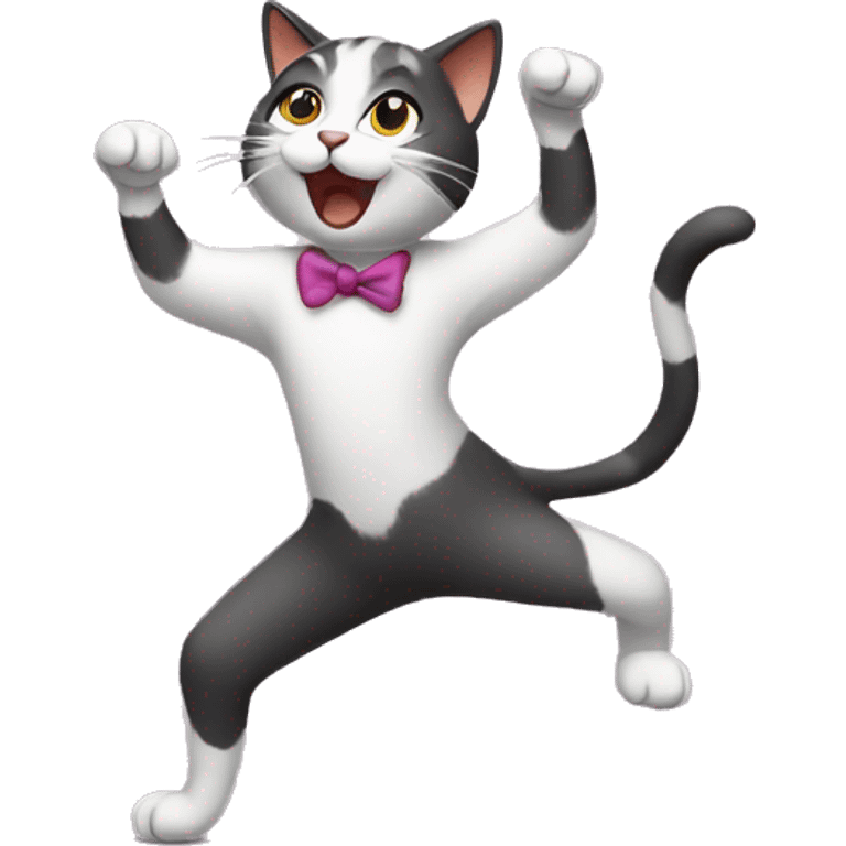 A dancing cat emoji