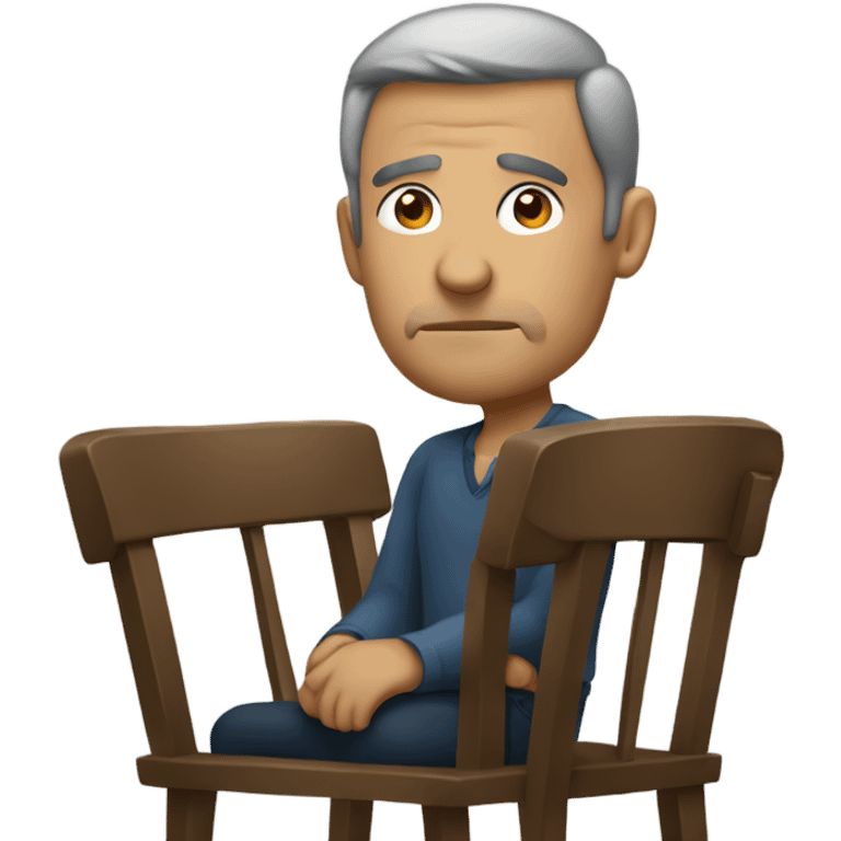 thoughtful man in a chair emoji