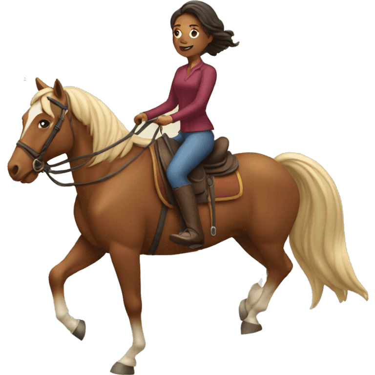 Woman ride a horse emoji