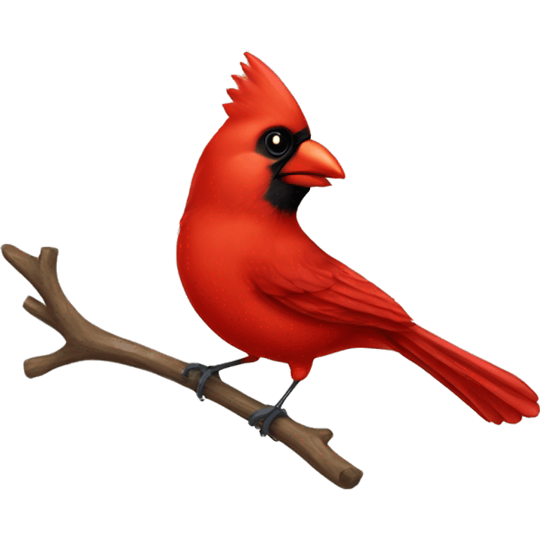 Red Cardinal bird emoji