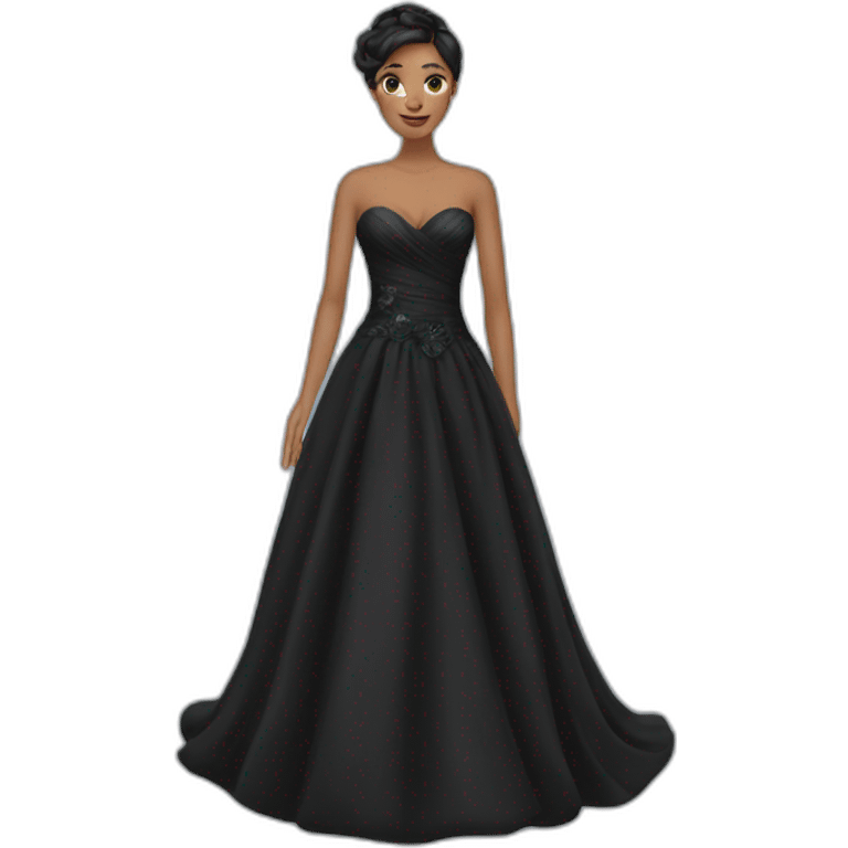 black wedding dress emoji