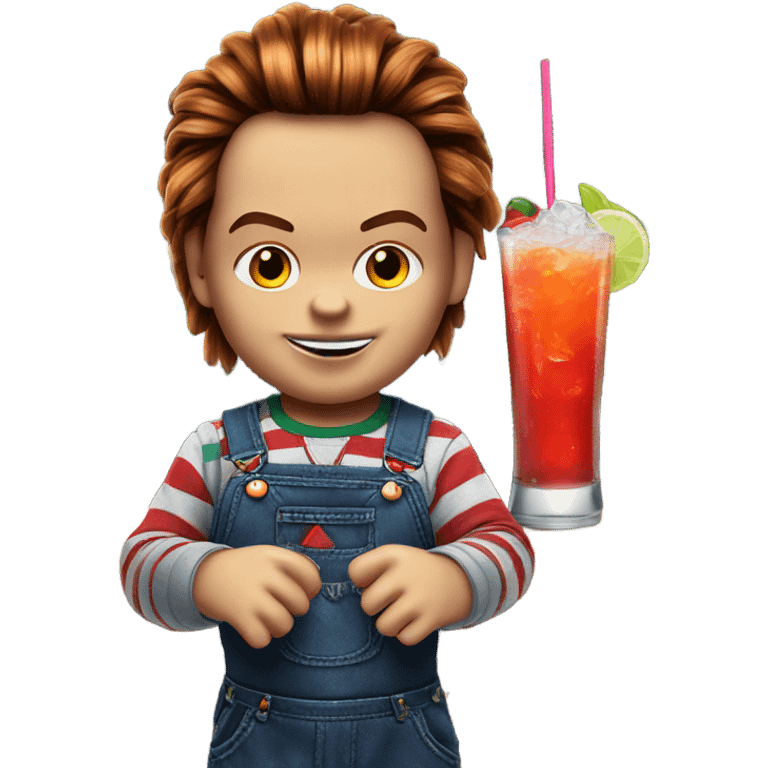 chucky with braids bartending emoji