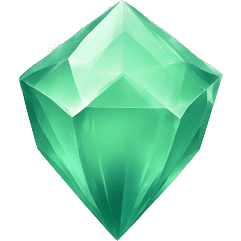 Pale green transparent crystal emoji