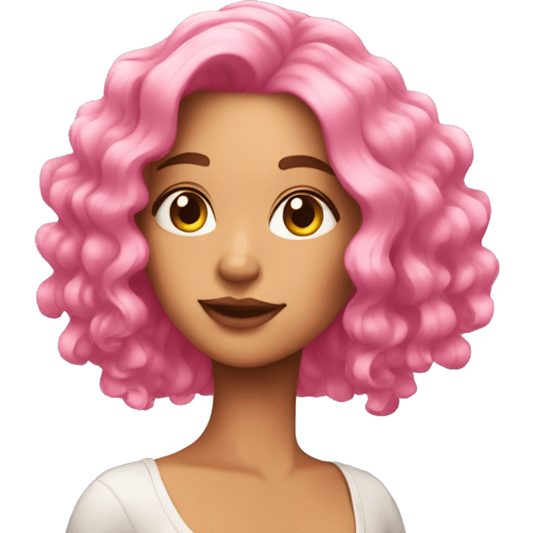 Latin siren, pink hair emoji