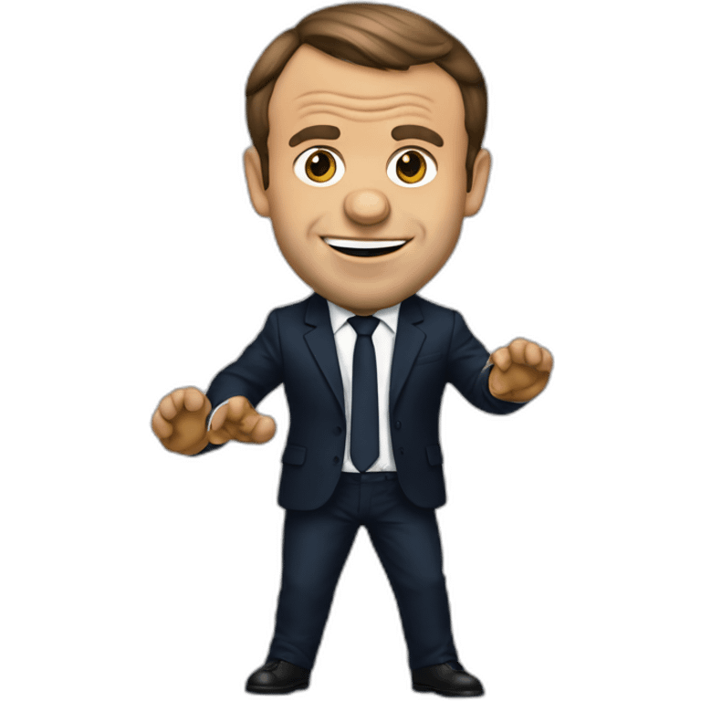 Emmanuel Macron as a Teddy beat emoji